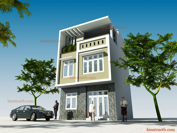 thiết kế nhà lô 3 tầng tại thành phố Thái Bình 01