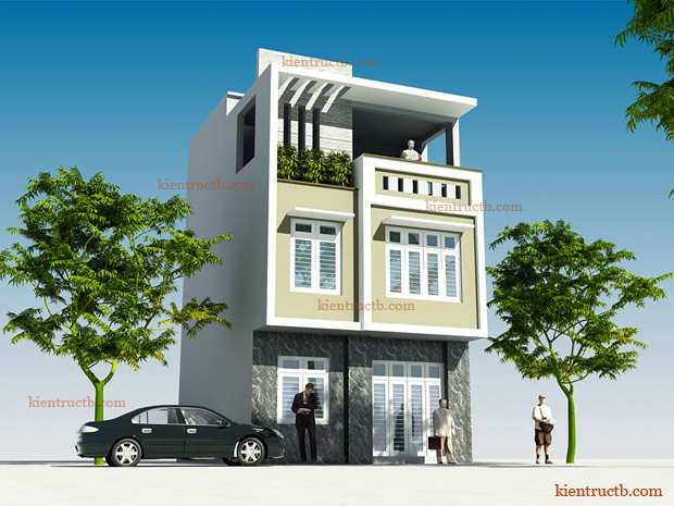 thiết kế nhà lô 3 tầng tại thành phố Thái Bình 07