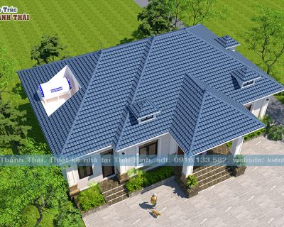 Mẫu 09 – Nhà vườn 1 tầng mái nhật thiết kế tại Hưng Yên